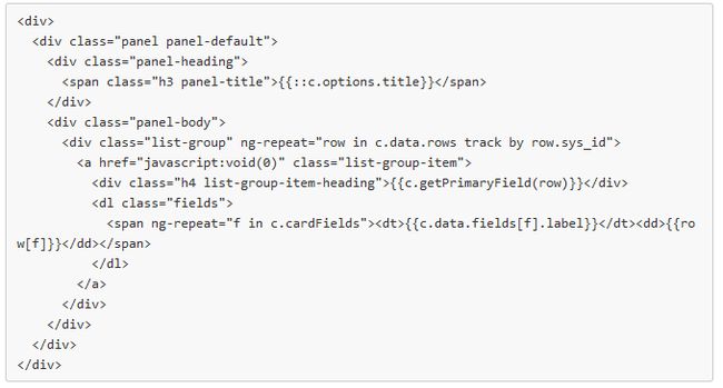 HTML template