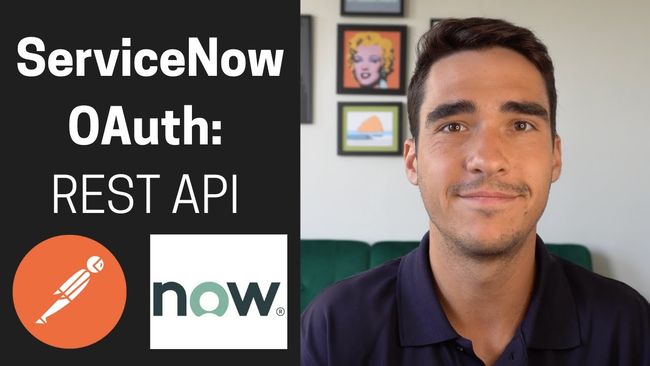 Horea Porutiu video thumbnail showing his face, postman, and servicenow